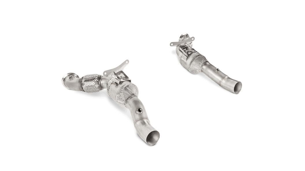 AKRAPOVIC L-FE/SS/1 Link Pipe Set w Cat (SS) FERRARI 488 GTB/488 Spider 2016-2019 Photo-0