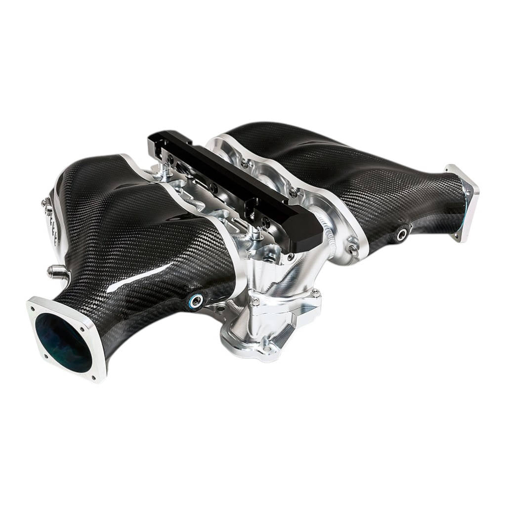 AMS ALP.07.08.0101-2 Billet Intake Manifold w / Secondary Fuel Rail 12 Injector Clear for NISSAN GT-R (R35) Photo-5