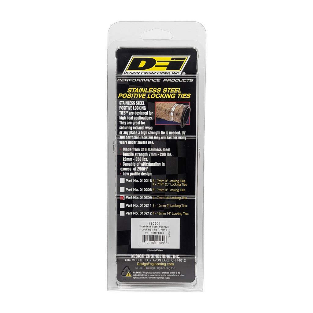 DEI 010209 Stainless Steel Positive Locking Tie 1/4" (7mm) x 14" 4 per pack Photo-2
