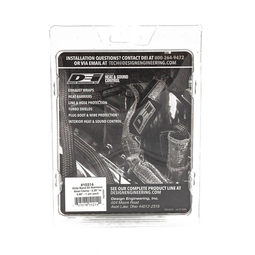 DEI 010214 Stainless Clamp 2.25" to 2.56" Wide Band Clamp, 1 per pack Photo-2