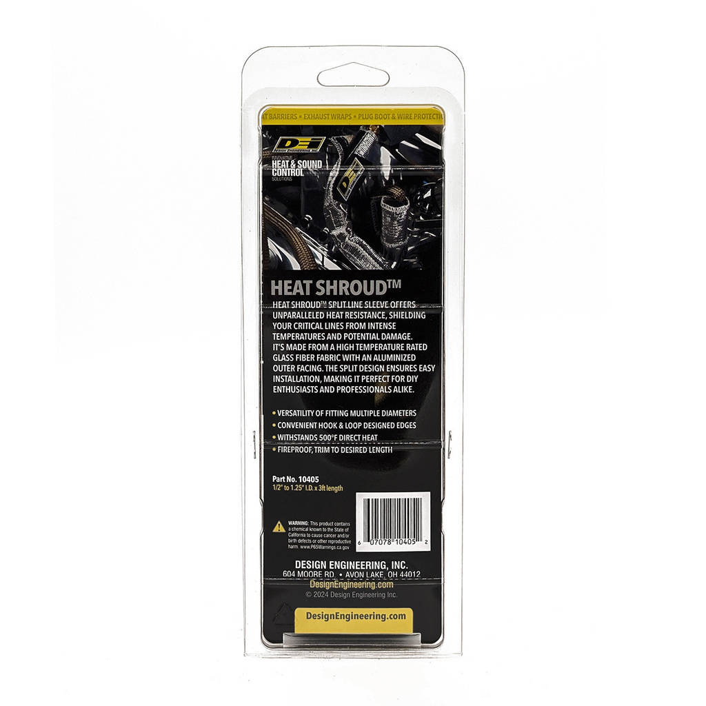 DEI 010405 Heat Shroud™ 1" I.D. x 3ft AluMINIzed Sleeving-hook & loop edge Photo-2