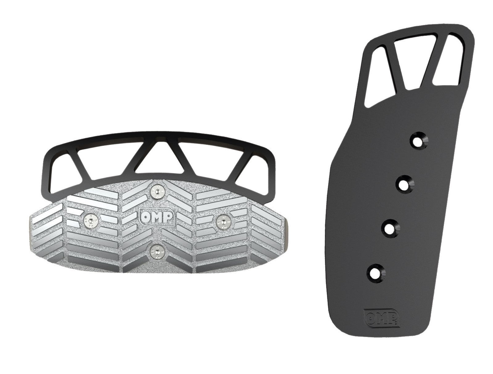 OMP OA0-1072-071 (OA/1072/N) Pedal set, anodized aluminium, black/silver Photo-0