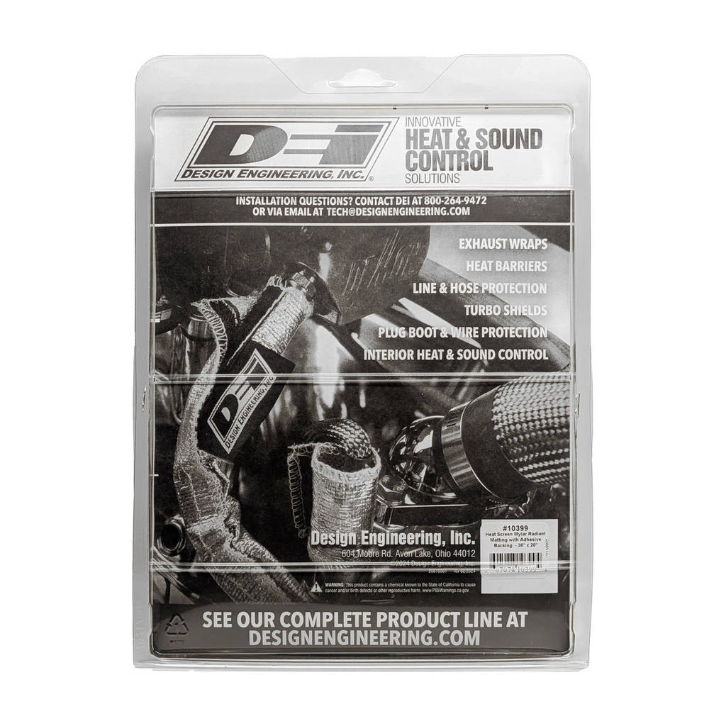 DEI 010399 Heat Screen 36" x 20" Mylar Radiant Glass Fiber Matting w/Adhesive Backing Photo-2