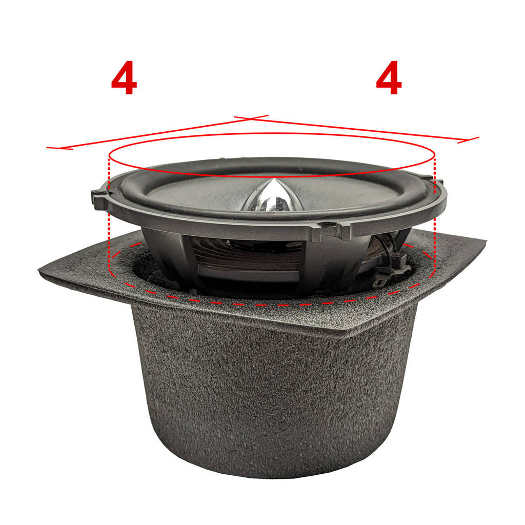 DEI 050310 Speaker Baffles 4" Round 6"w x 6"h x 3-1/2"d Pair Photo-2
