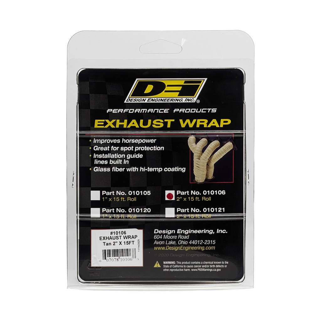 DEI 010106 Exhaust Wrap 2" x 15ft Tan Photo-2