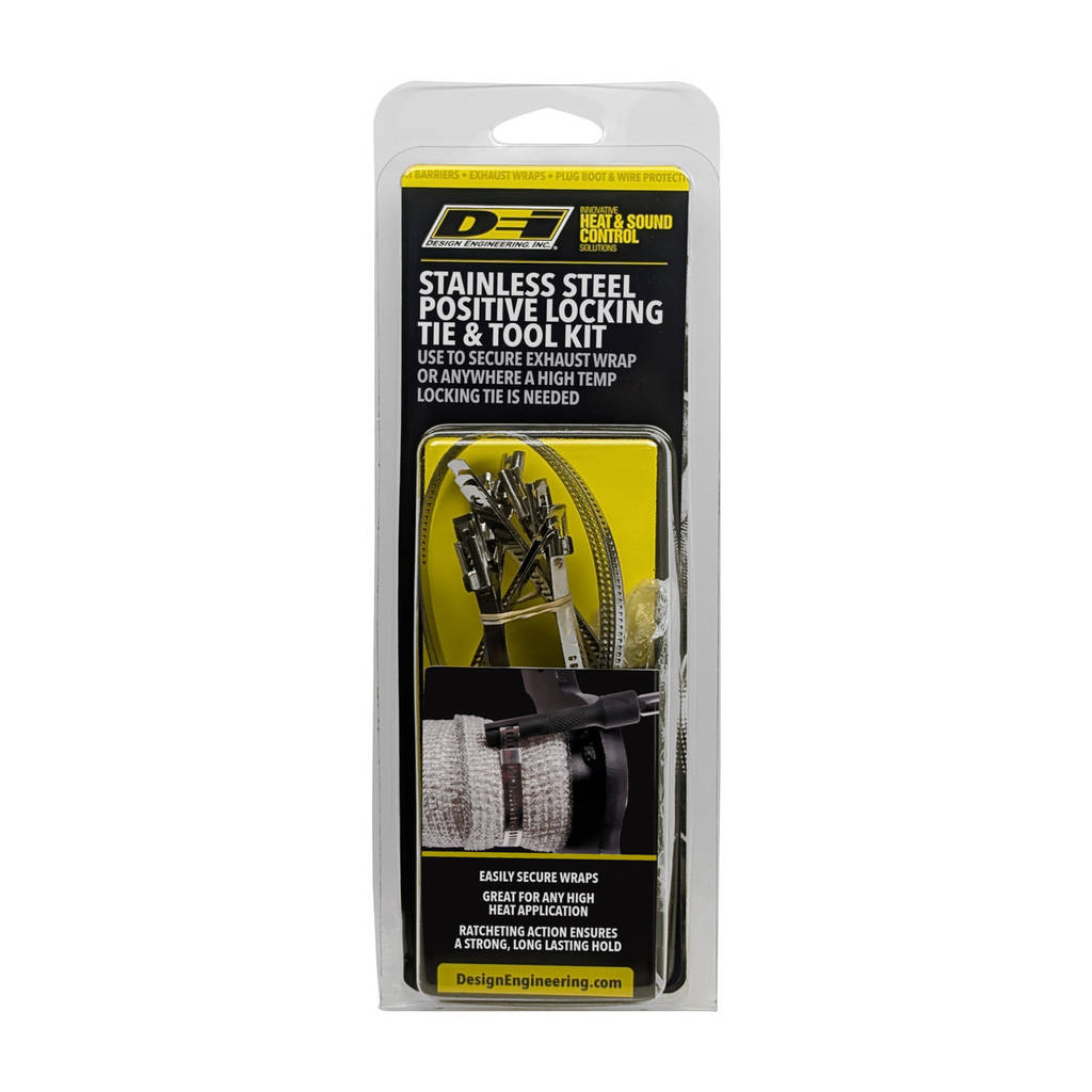 DEI 010219 SS Positive Locking Tie & Tool Kit Eight 8" & Four 14" Locking Ties & Locking Tie Tool Photo-1