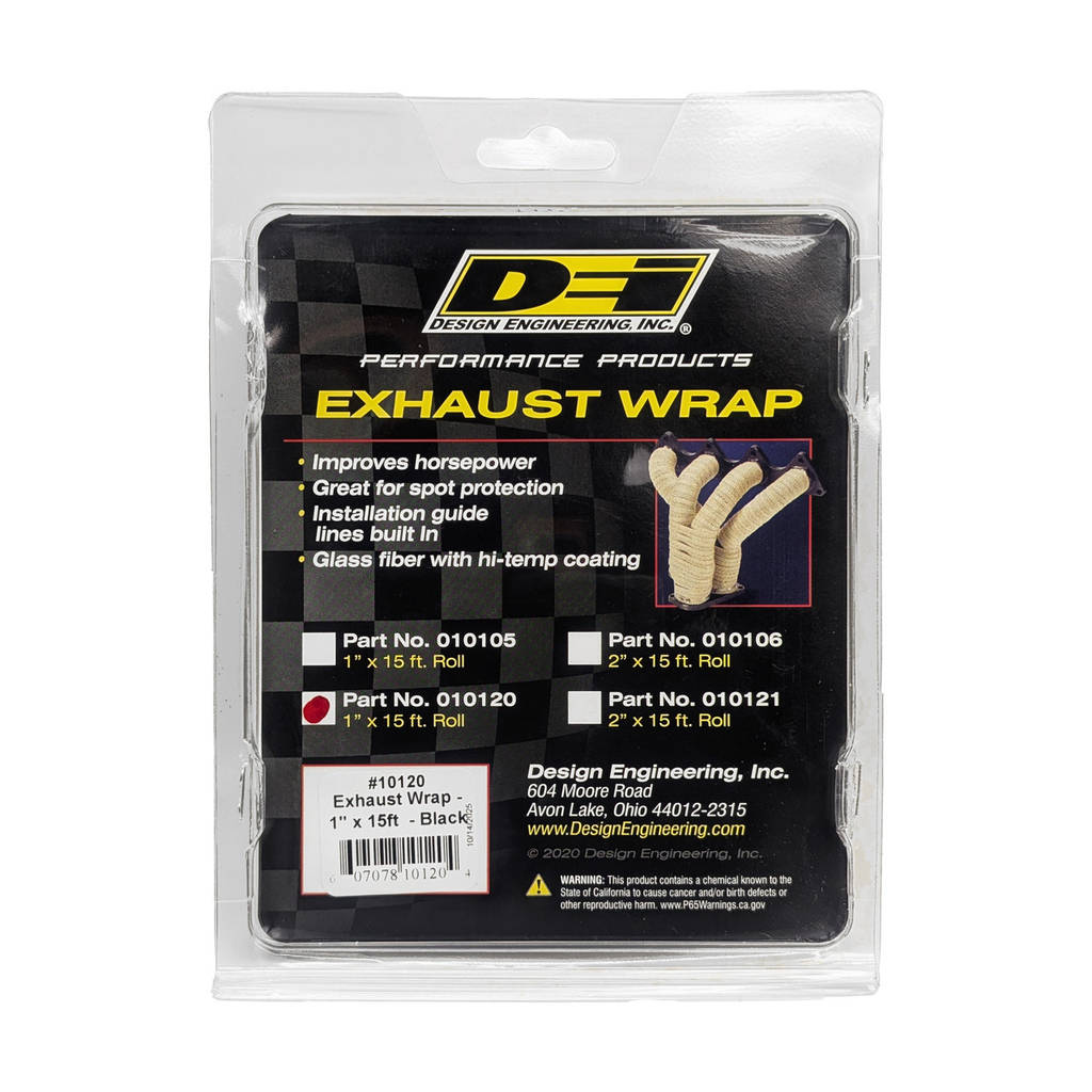 DEI 010120 Exhaust Wrap 1" x 15ft Black Photo-2