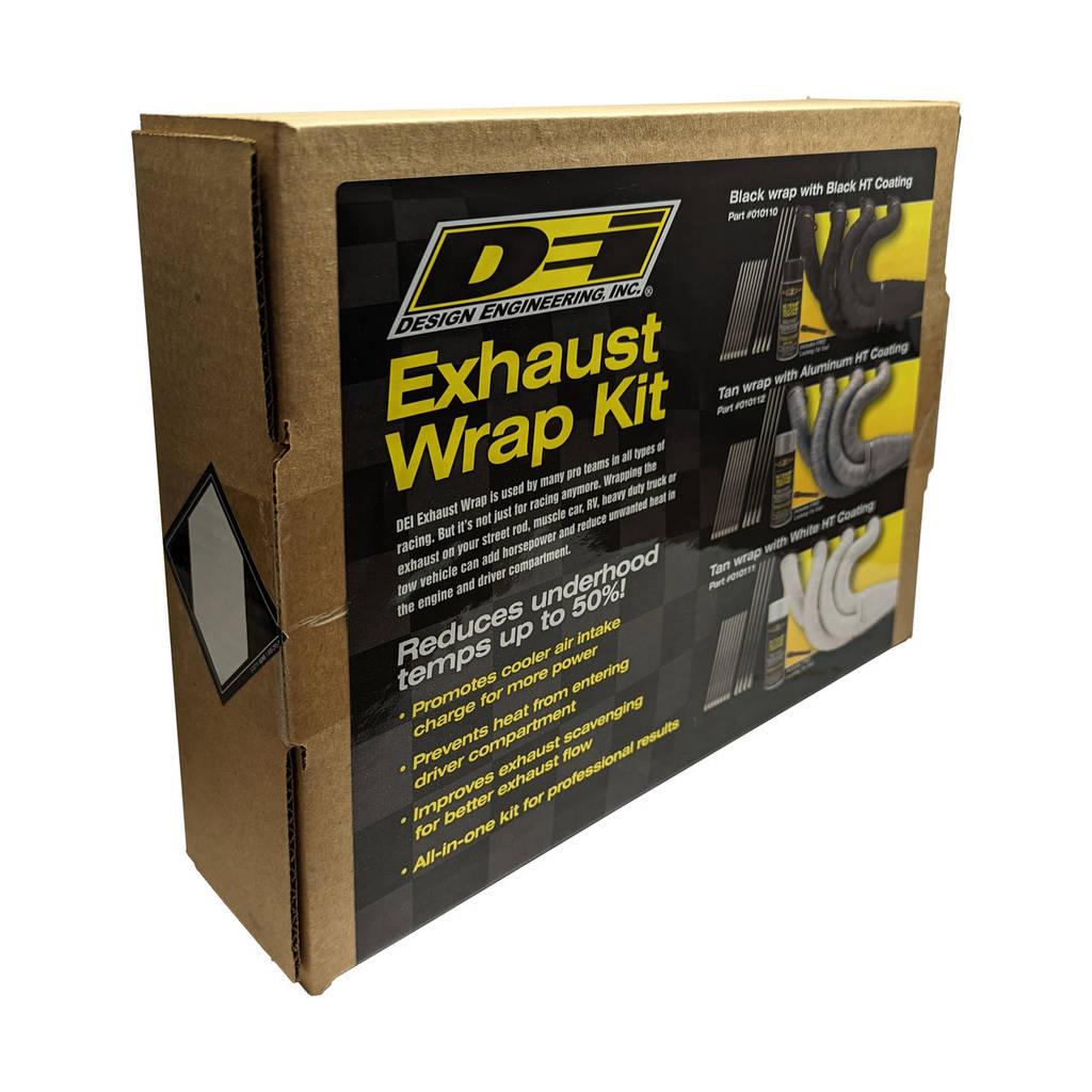 DEI 010112 Exhaust Wrap Kits Kit Tan Wrap & Aluminum HT Silicone Coating Photo-1