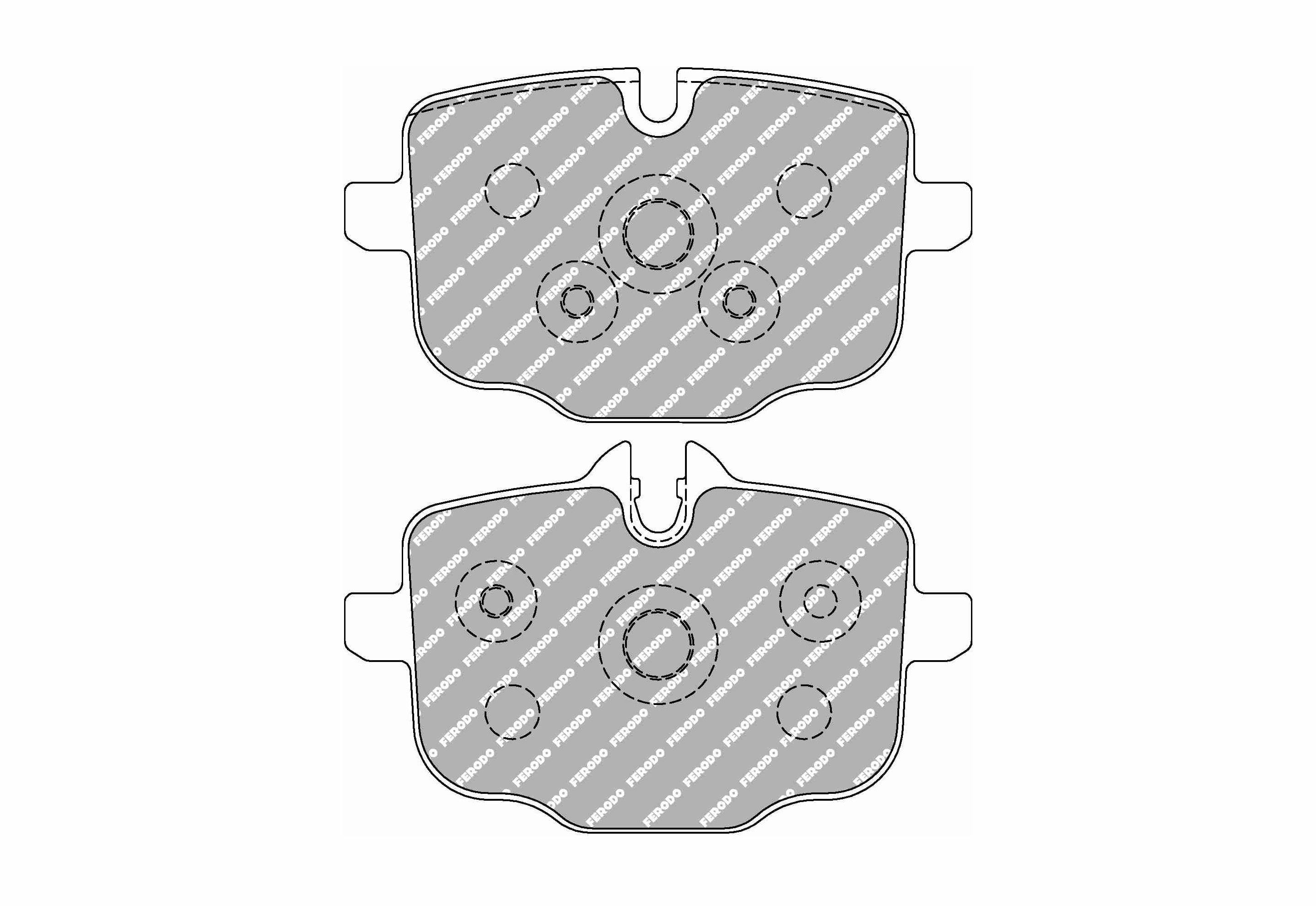 FERODO FCP4381H Rear Brake Pads DS2500 for BMW M3 (G80) / M4 (G82) / M5 (F10) Photo-0