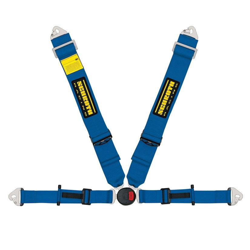 SCHROTH 20171 Seat Belt Profi 2-FE 4-point Left, Asm, Pull Down, ECE, Blue Photo-0