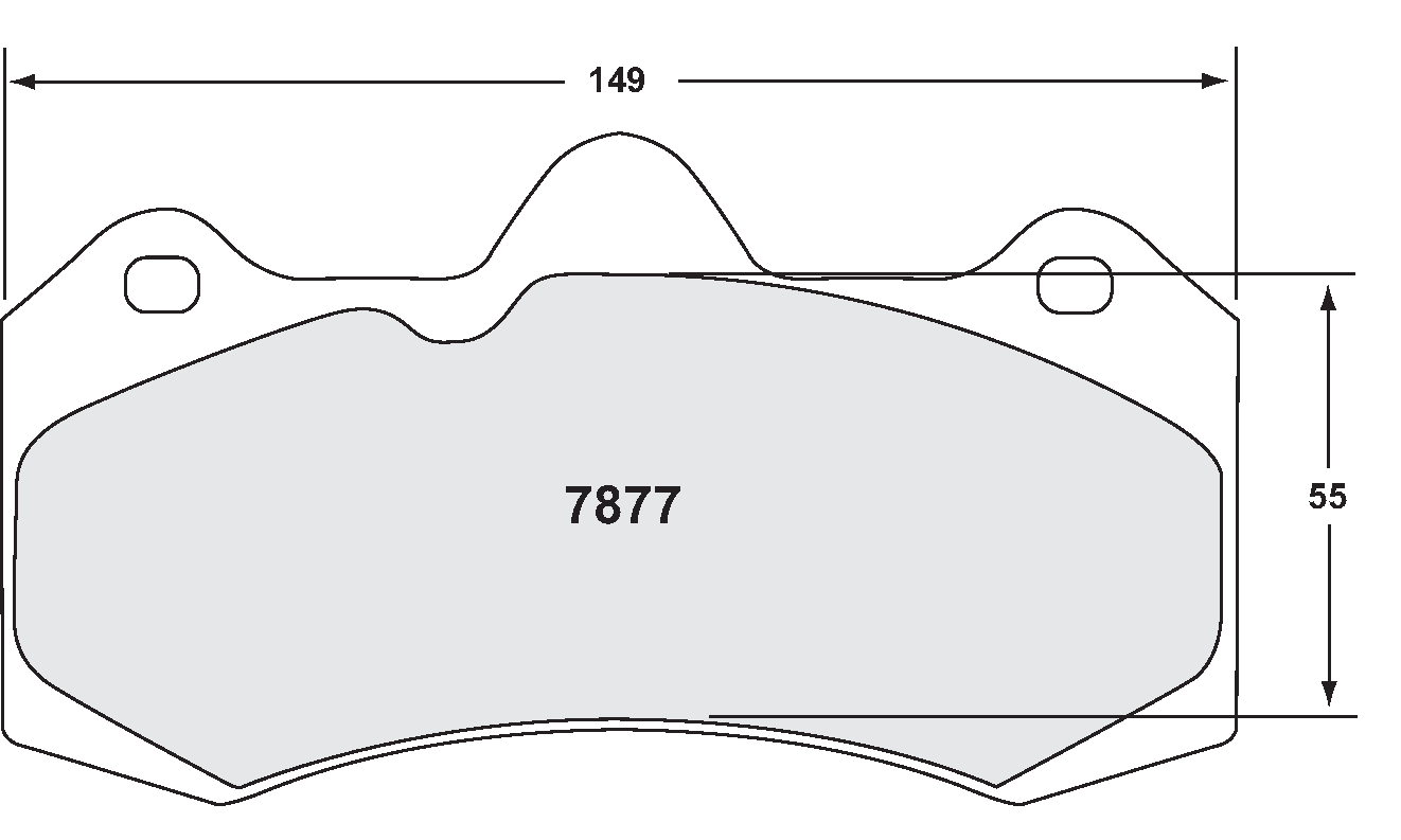 PFC 7877.10 Brake pads Z-RATED 16.7mm thick suits AP 6 pot kits CP7040 caliper Photo-0