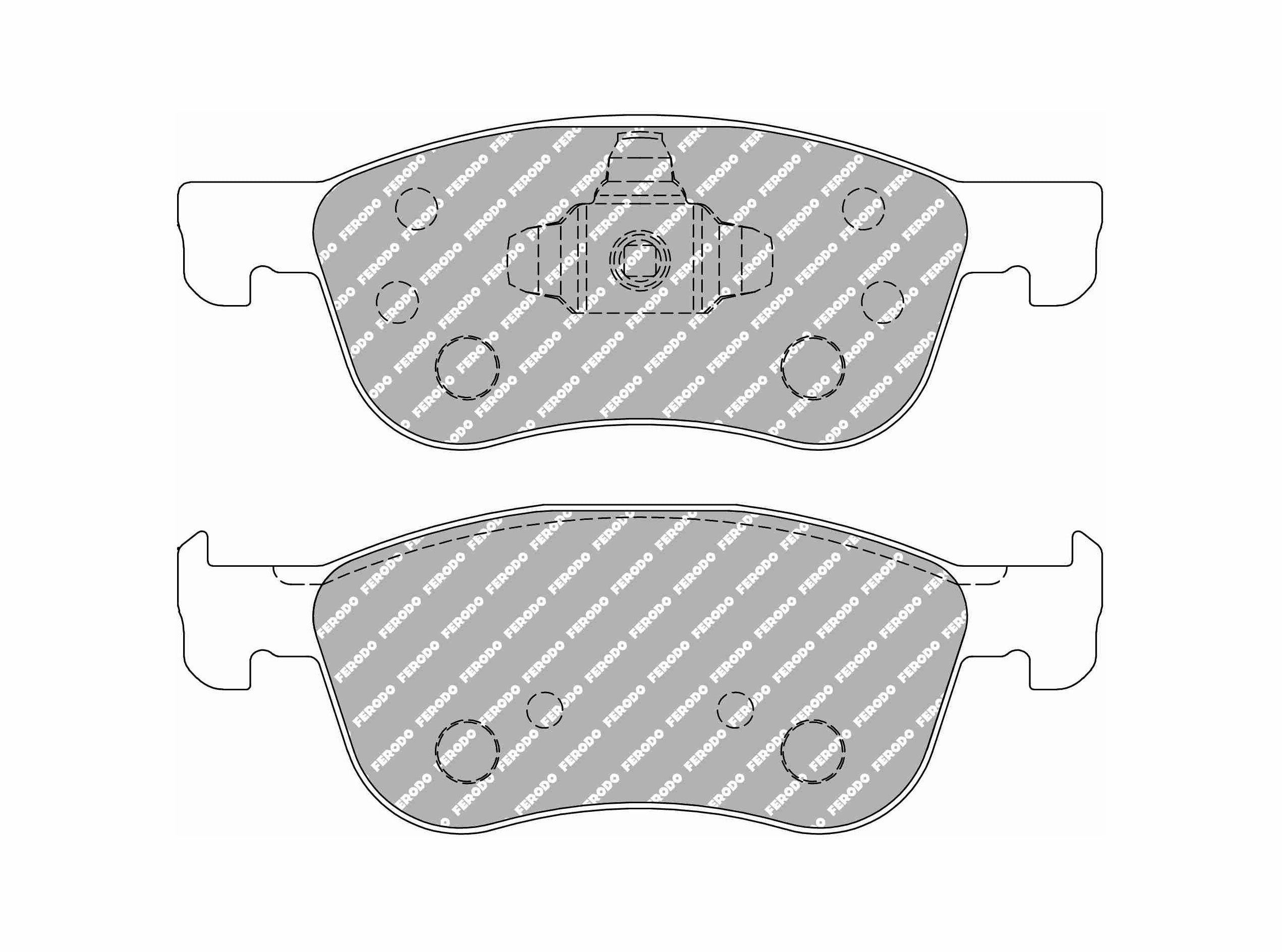 FERODO FCP4816H Front Brake Pads DS2500 for FORD Fiesta ST (Mk7) Photo-0