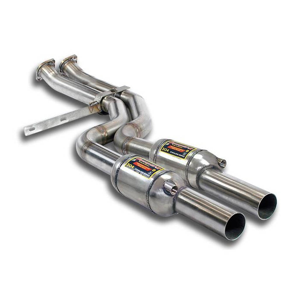 SUPERSPRINT 789602 Front exhaust with Metallic catalytic converter Right + Left BMW E60/E61 Photo-0