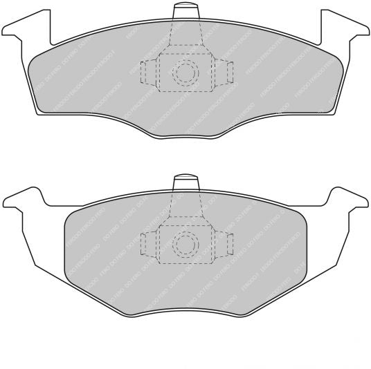 FERODO FDS1288 Front Brake Pads DS Performance for VW Golf (Mk3) / SEAT Ibiza (6K1) Photo-0