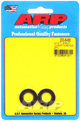 ARP 200-8438 Washer Kit M12 ID .876 OD chamfer black oxide washer Photo-0