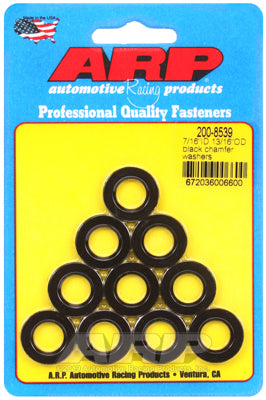 ARP 200-8539 Washer Kit 7/16" ID 13/16" OD black oxide chamfer washers Photo-0