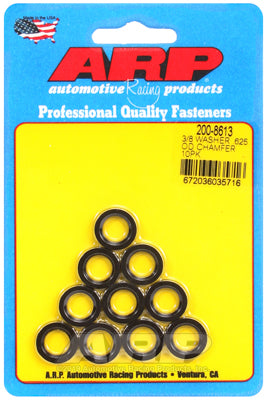 ARP 200-8613 Washer Kit 3/8" ID .625" OD. 0.120? thickness chamfer black oxide washer Photo-0