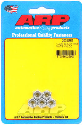 ARP 200-8661 Nut Kit 1/4"-20 cad coarse nyloc hex Photo-0