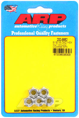 ARP 200-8662 Nut Kit 5/16"-18 cad coarse nyloc hex Photo-0