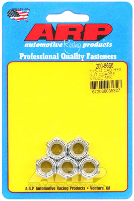 ARP 200-8666 Nut Kit 7/16-14 cad coarse nyloc hex Photo-0