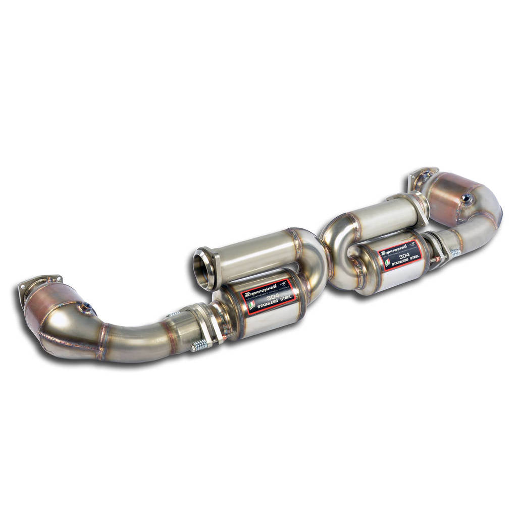 SUPERSPRINT 247204 Rear exhaust Right - Left "Racing" + Metallic catalytic converter 100CPSI PORSCHE Photo-0