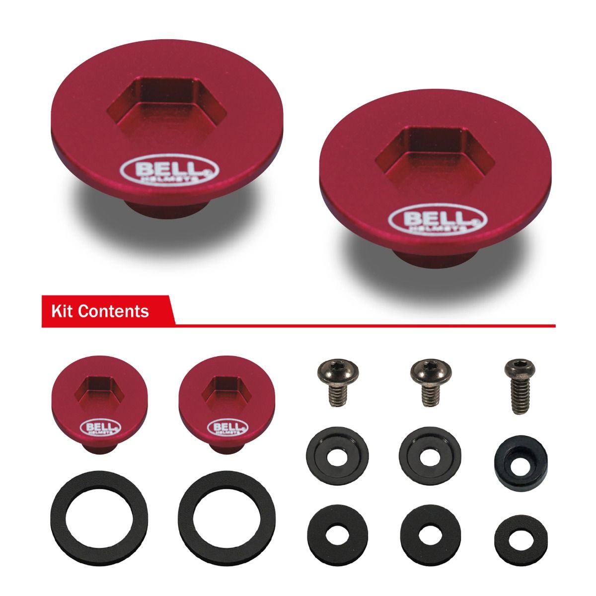 BELL 2020003 SV (SE03/SE05) Pivot kit & Screws, red Photo-0