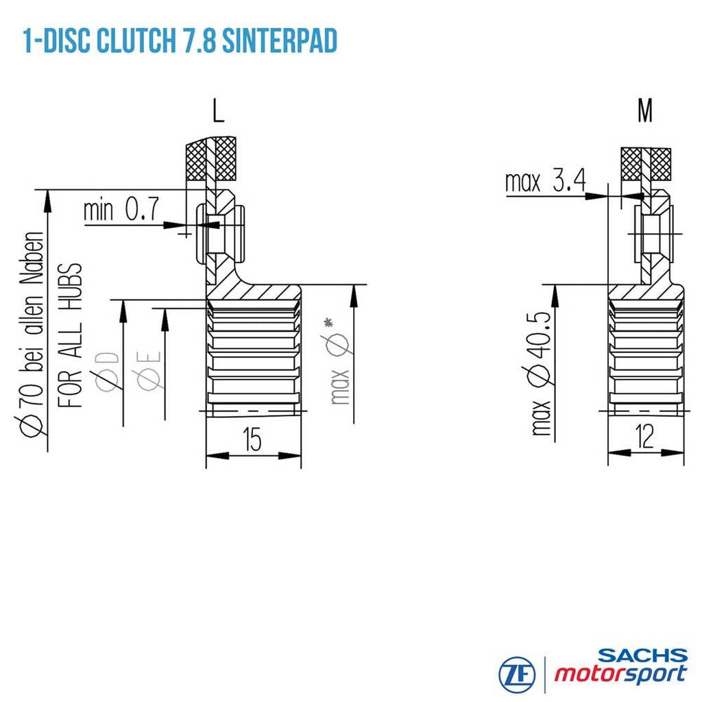 SACHS PERFORMANCE 881864000687 Clutch Disc RCS 184-S7.8 Photo-2