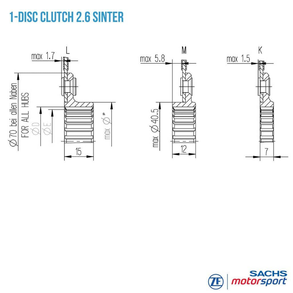 SACHS PERFORMANCE 881864001949 Clutch Disc RCS 184-S2.6 Photo-2