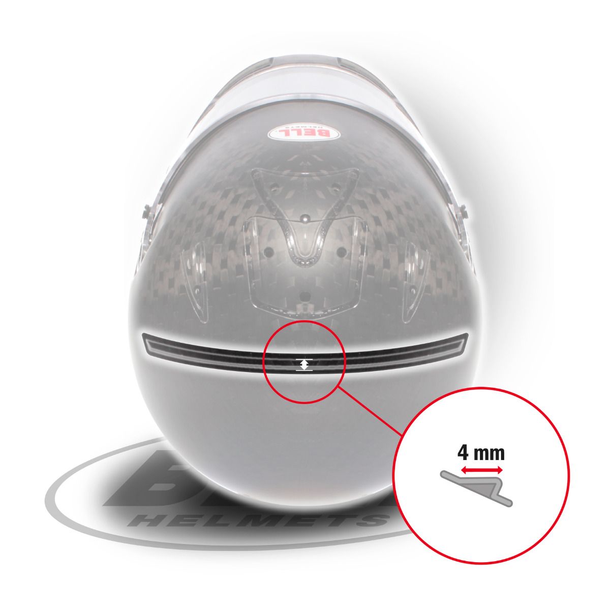 BELL 2050081 Top gurney for HP7/HP77/RS7 helmet, V10, clear, small (4mm) Photo-0