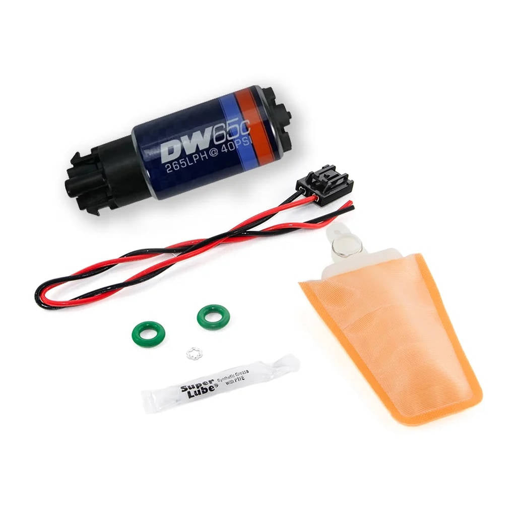 DEATSCHWERKS 9-652-1006 DW65C series, 265lph compact fuel pump w/mounting clips w/Install kit for Photo-0