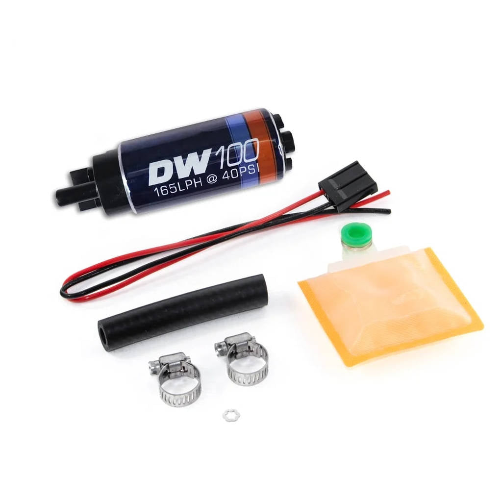 DEATSCHWERKS 9-101-1000 DW100 series, 165lph in-tank fuel pump w/UNIVERSAL Install Kit. Fits Most. Photo-0