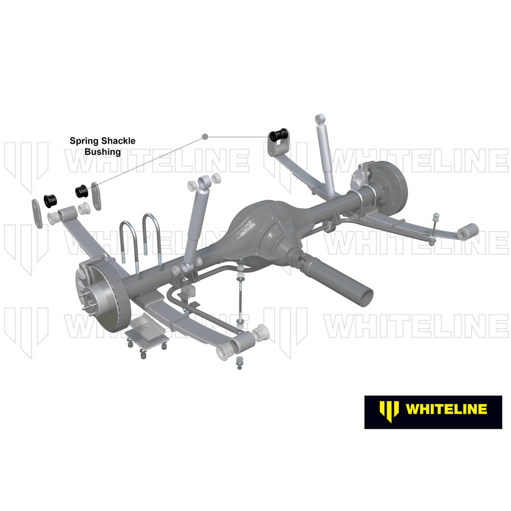 WHITELINE W73396 Rear Leaf Spring - Shackle Bushing Kit for Ford Ranger PX, PY/Mazda BT-50 UP, UR 2wd/4wd Photo-1