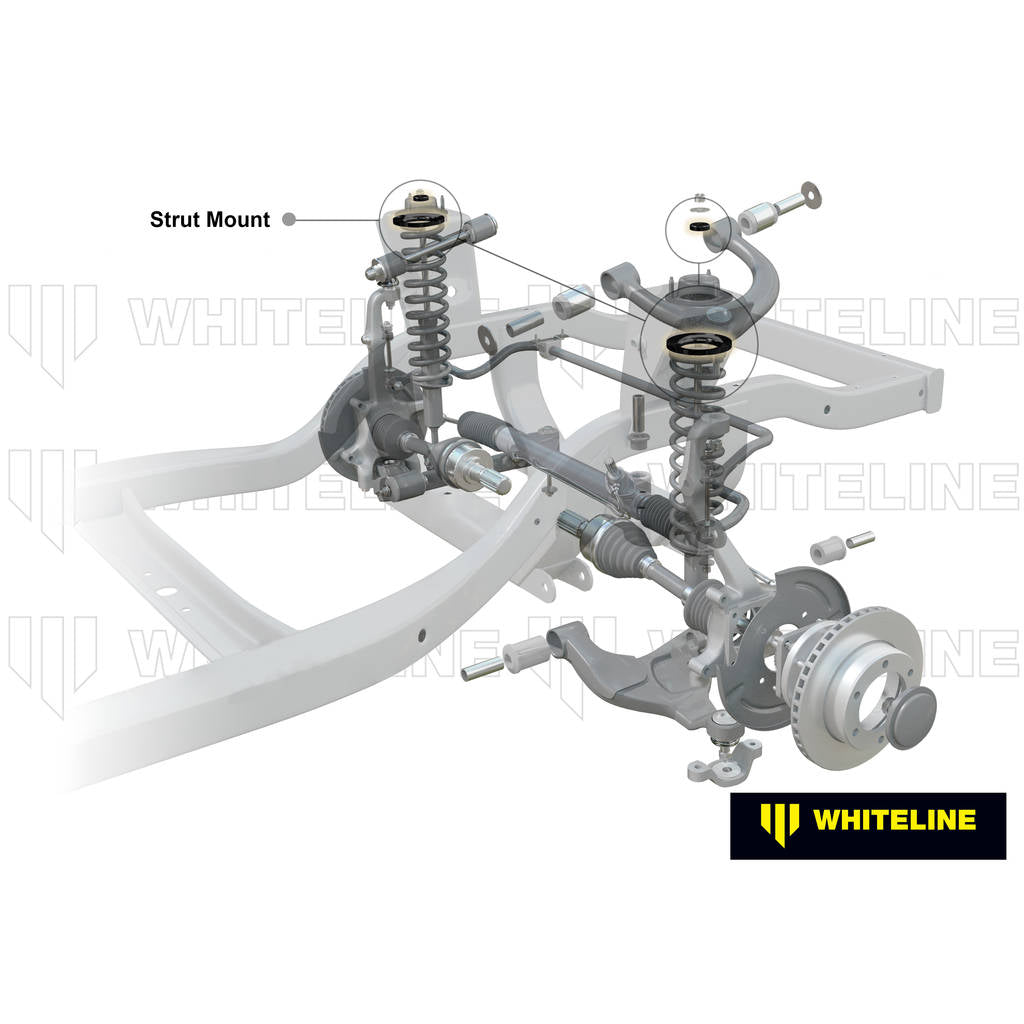 WHITELINE W44107 Front Strut Mount - Bushing Kit for Nissan Navara D40, D23/Pathfinder R51 Photo-1