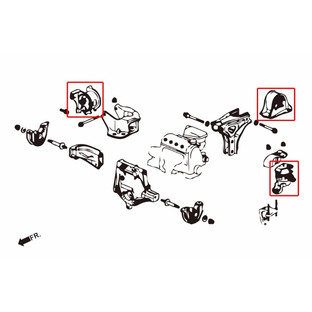 HARDRACE 5827-A HARDEN ENGINE MOUNT HONDA CIVIC 97-00 Photo-1