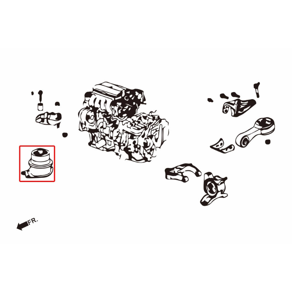HARDRACE 7286 HARDEN ENGINE MOUNT HONDA FIT 08-13 Photo-1