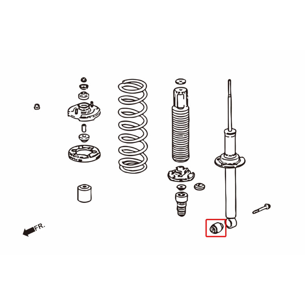 HARDRACE 6812 HARDEN RUBBER BUSHING HONDA ACCORD 98-07 Photo-1