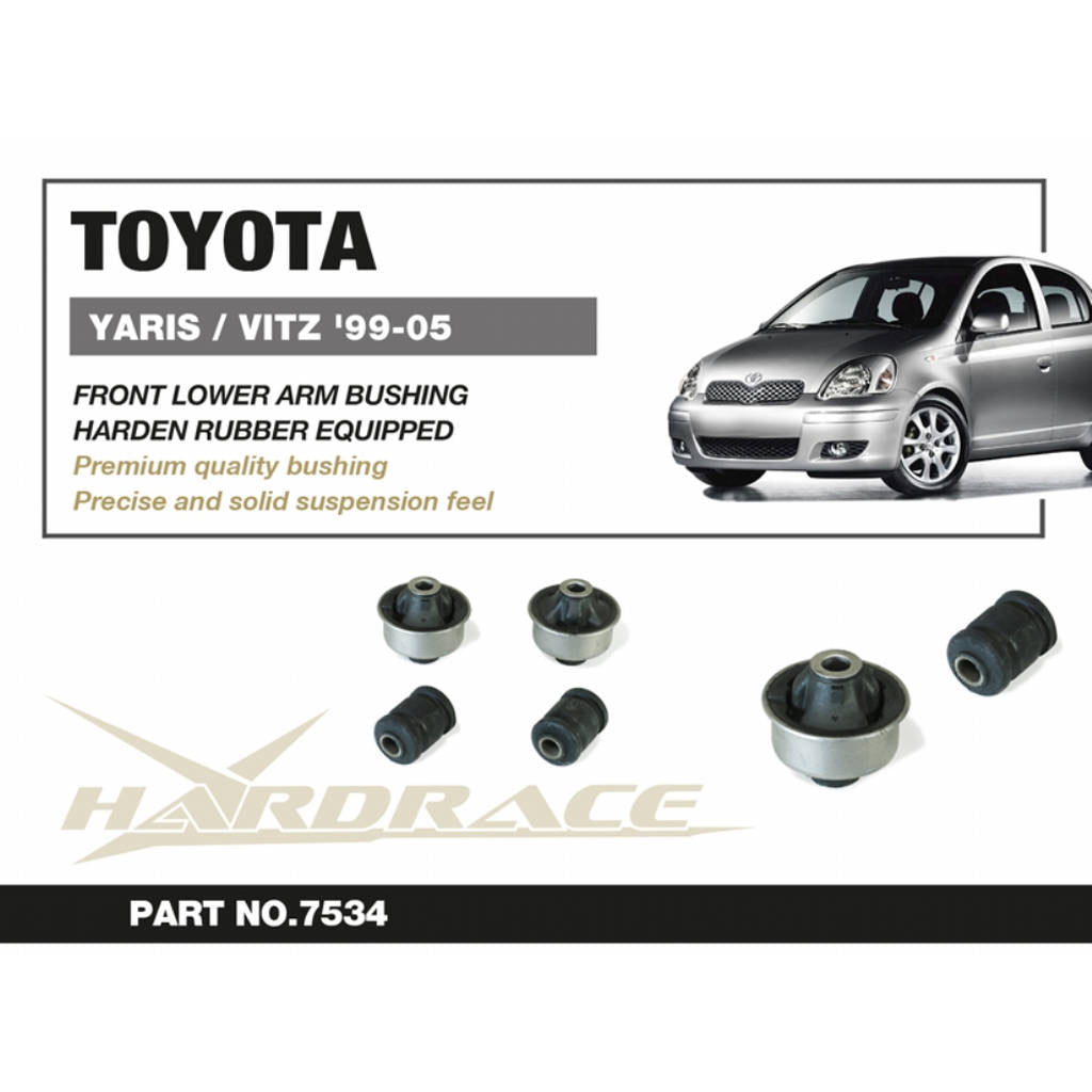 HARDRACE 7534 HARDEN RUBBER BUSHING TOYOTA YARIS 00-05 Photo-1