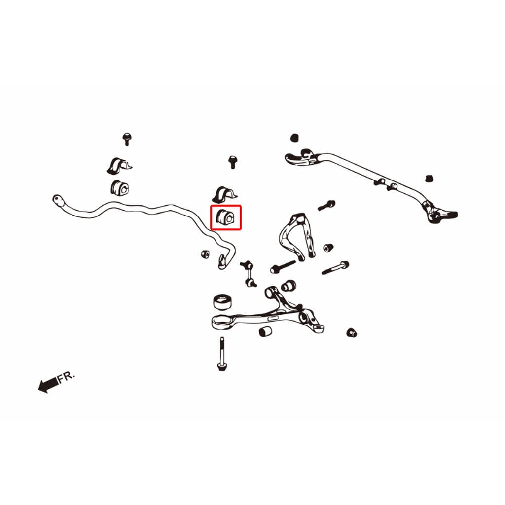HARDRACE 7483 HARDEN STABILIZER BUSHING HONDA ACCORD 03-07 Photo-1