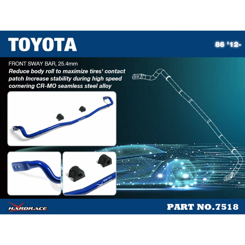 HARDRACE 7518 SWAY BAR TOYOTA FT86 12- Photo-4