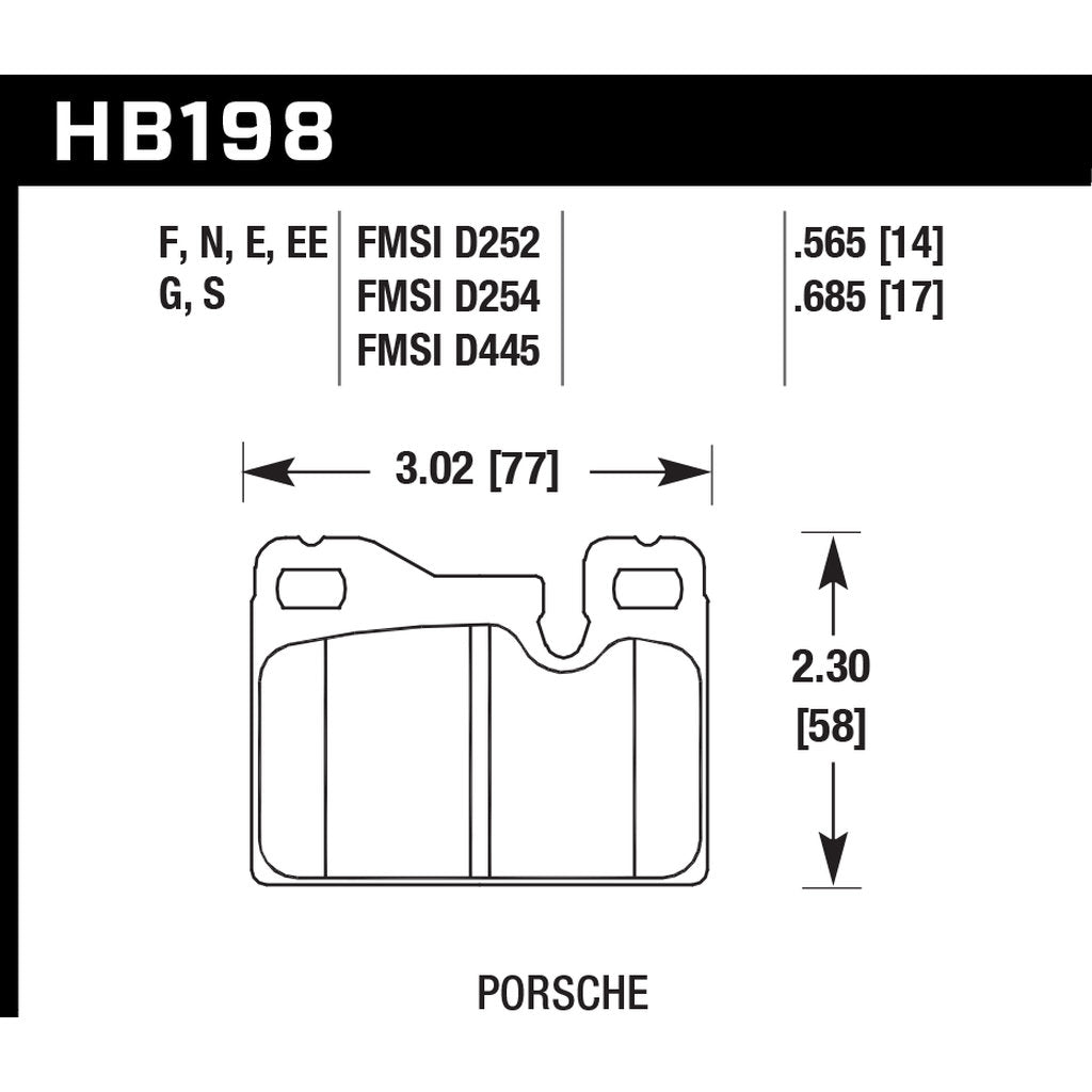 HAWK HB198N.685 Brake Pads HP Plus Photo-2