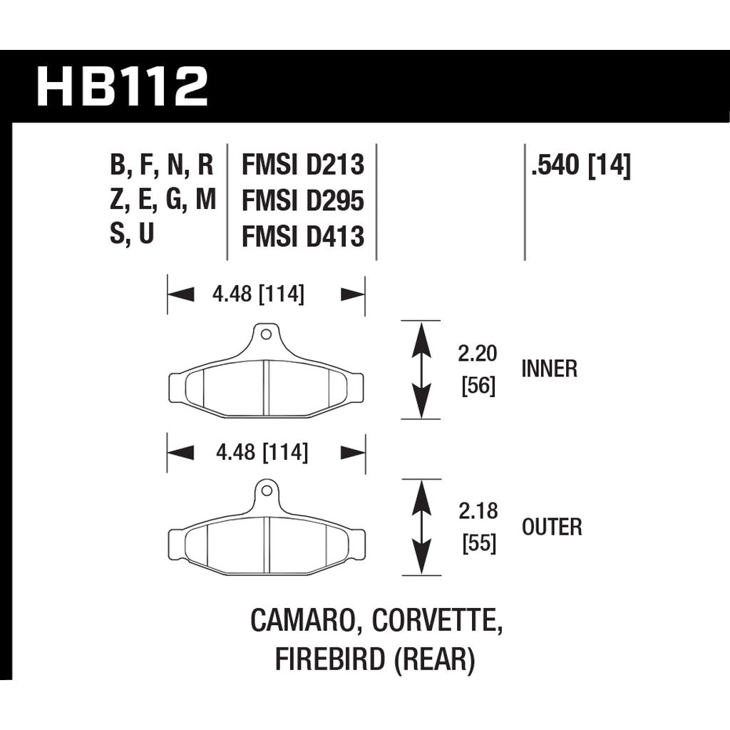 HAWK HB112B.540 Brake Pads HPS 5.0 Photo-2