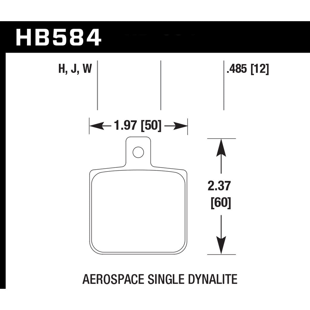 HAWK HB584W.485 Brake Pads DTC-30 (12 mm) Photo-2