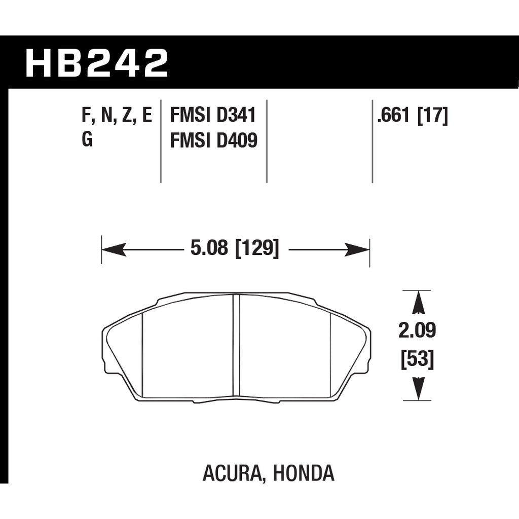 HAWK HB242N.661 Brake Pads HP Plus Photo-2