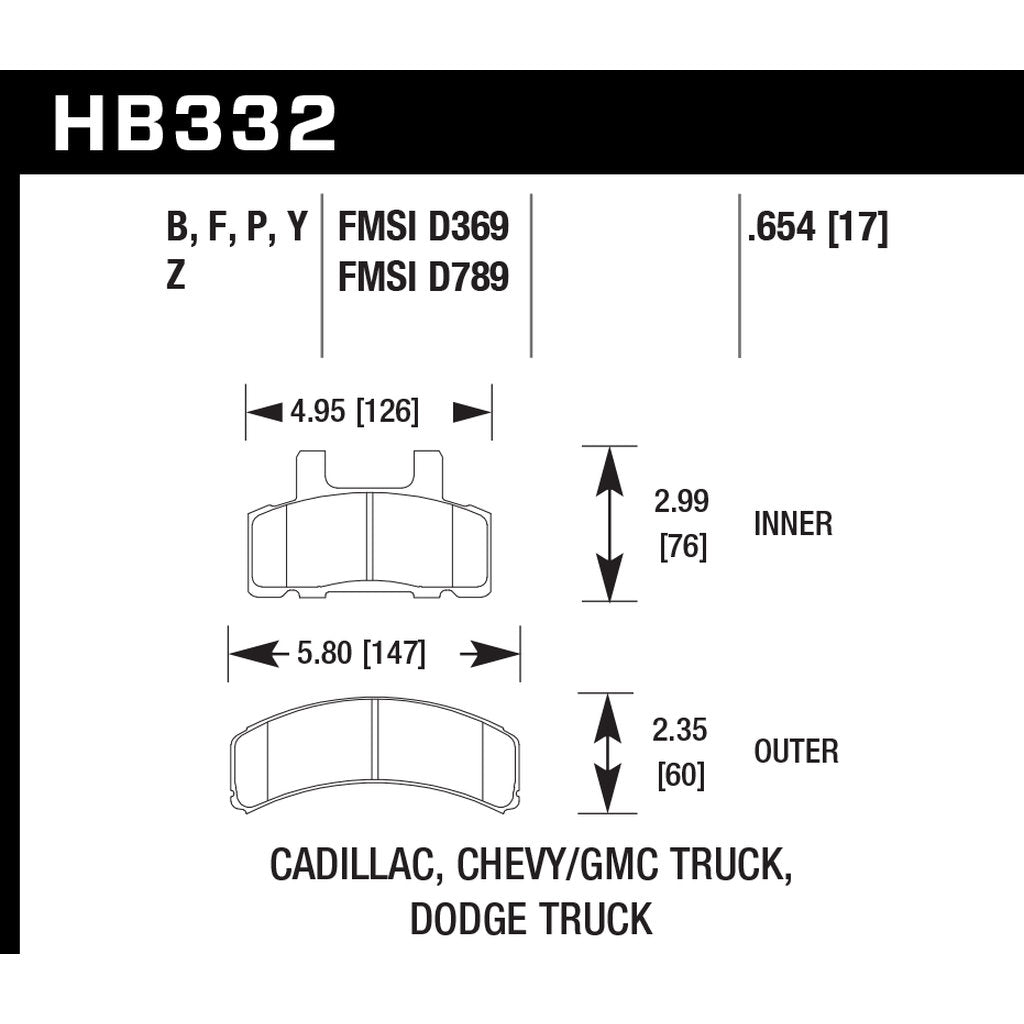 HAWK HB332P.654 Brake Pads Super Duty Photo-2