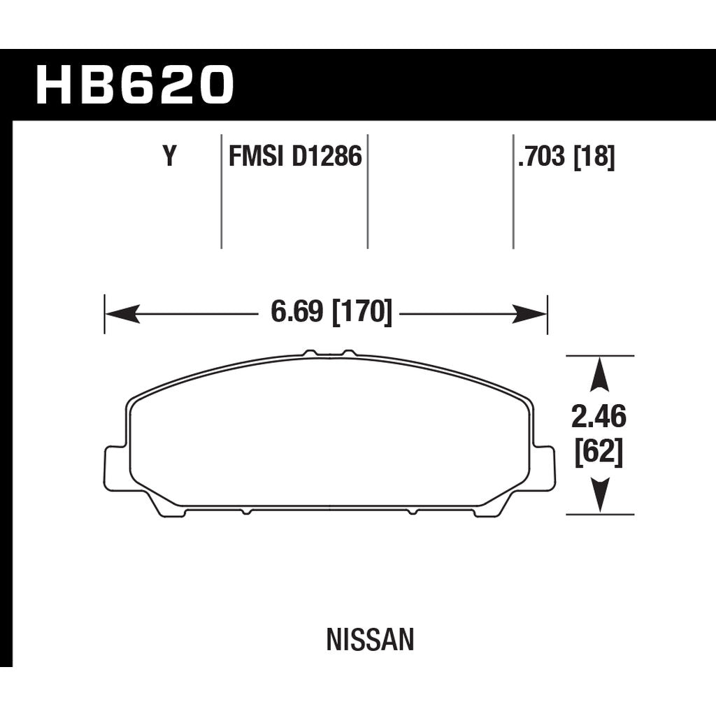 HAWK HB620Y.703 Brake Pads LTS Photo-2