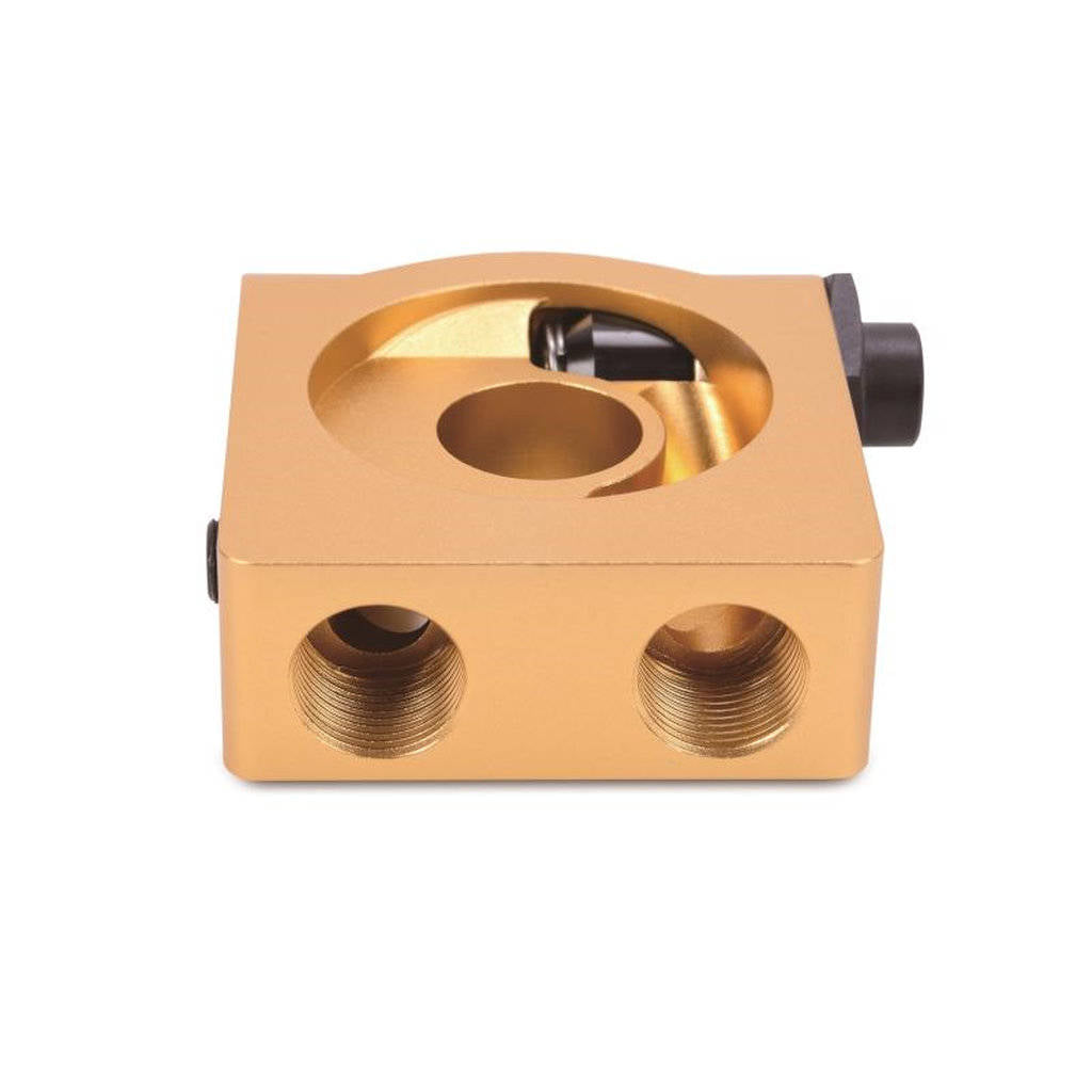 MISHIMOTO MMOP-SPTR Oil Sandwich Plate with Rear-Mounted Thermostat Photo-1