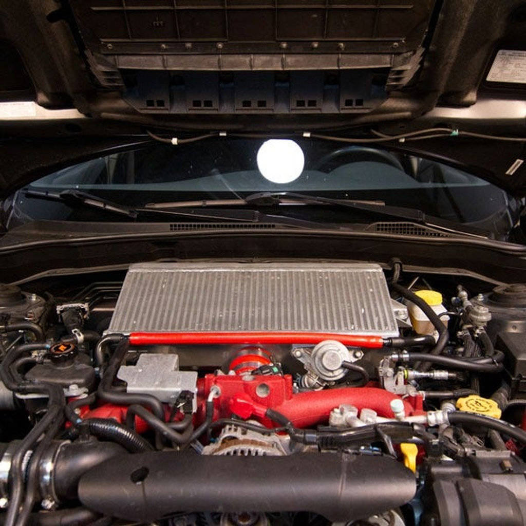 MISHIMOTO MMTMIC-STI-08SLBK SUBARU WRX STI Performance Top-Mount Intercooler Kit, Silver Cooler, Bla Photo-1