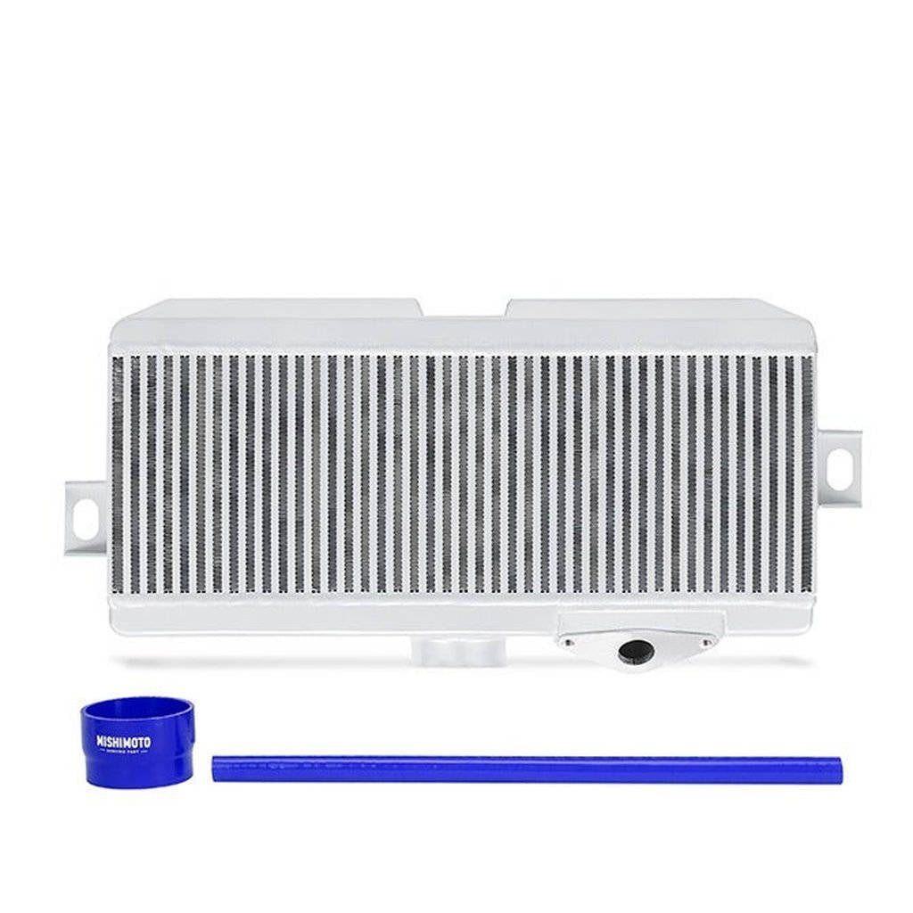 MISHIMOTO MMTMIC-STI-08SLBL SUBARU WRX STI Performance Top-Mount Intercooler Kit, Silver Cooler, Blu Photo-0