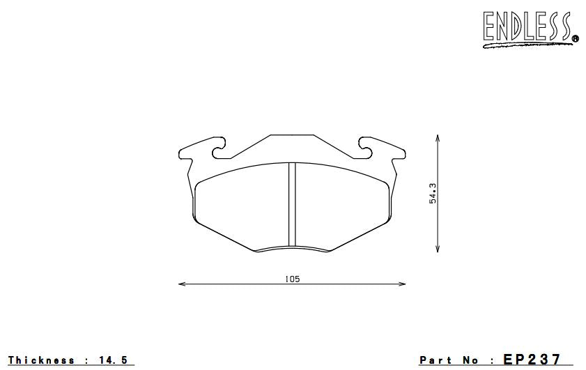 ENDLESS EP237SSY Front brake pads SUZUKI ALTO CM22S 4WD/DOHC Turbo/Type3 Photo-0
