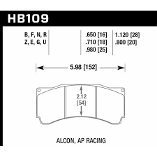 HAWK HB109G.980 Brake Pads DTC-60 (25 mm) Photo-0